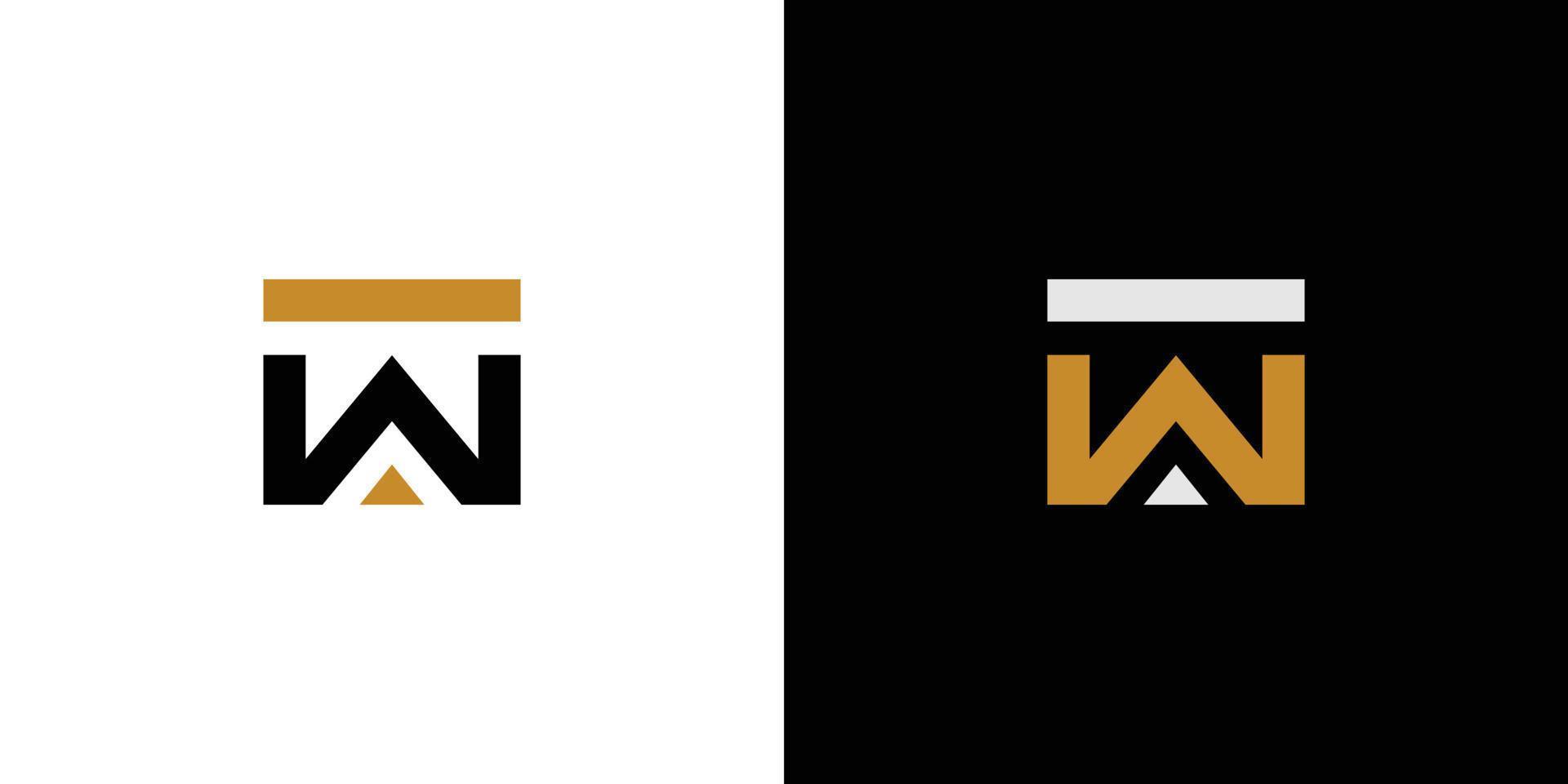 modern en uniek twee logo ontwerp vector