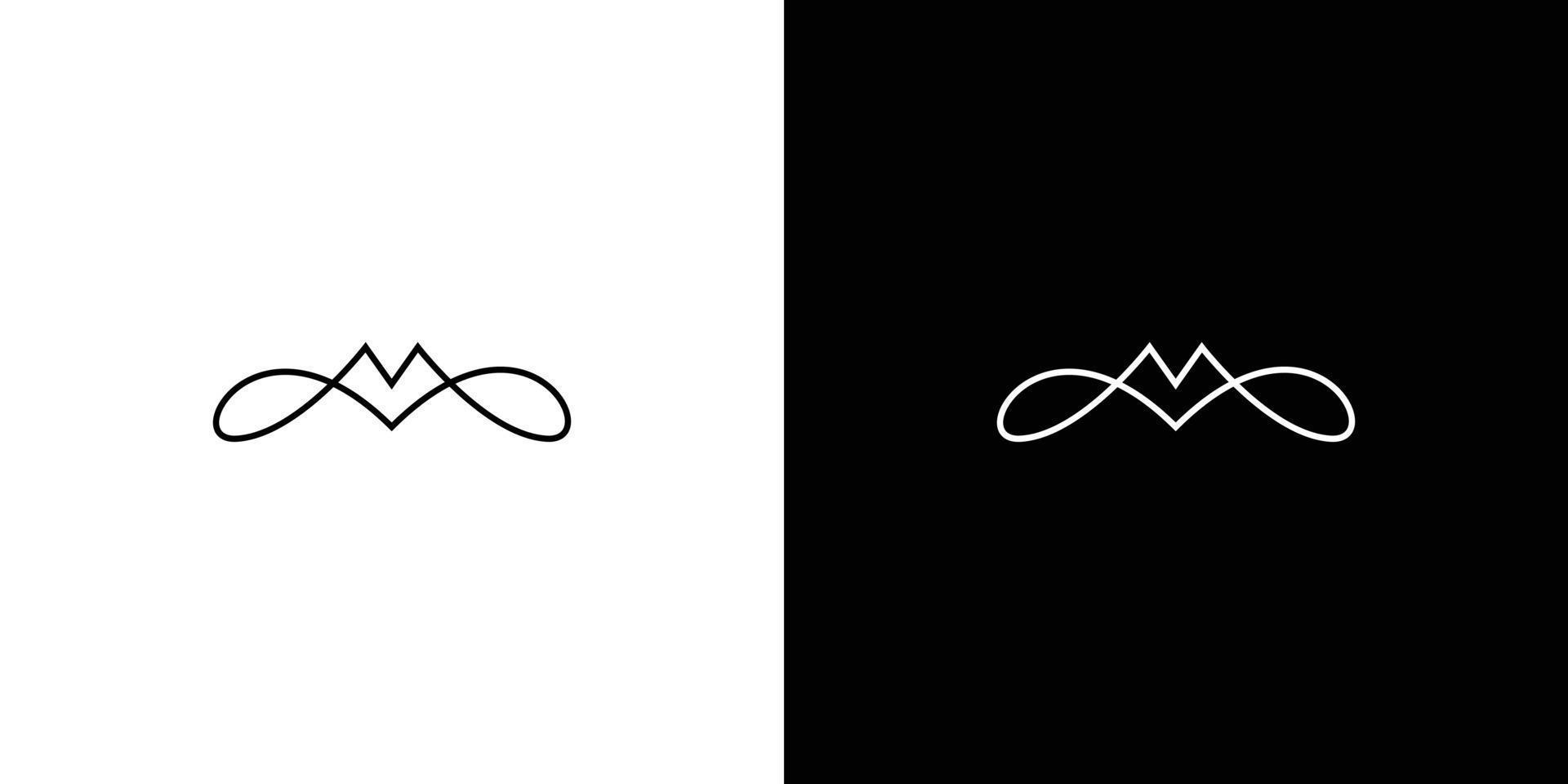 de oneindigheid w logo ontwerp is uniek en modern vector