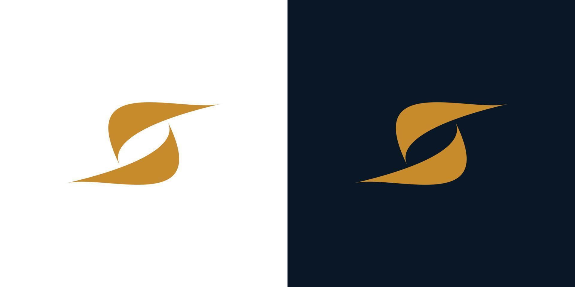 modern en eenvoudig letter s initialen logo-ontwerp vector