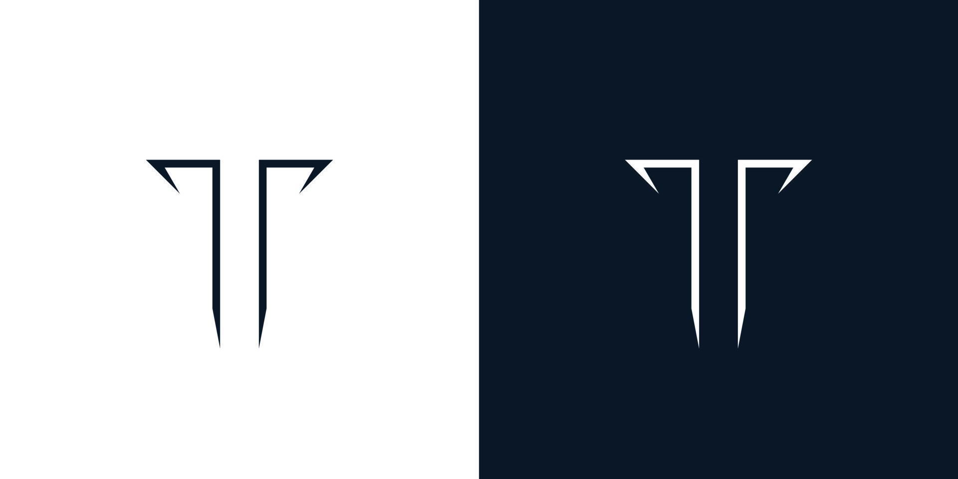modern en gemakkelijk t logo ontwerp vector