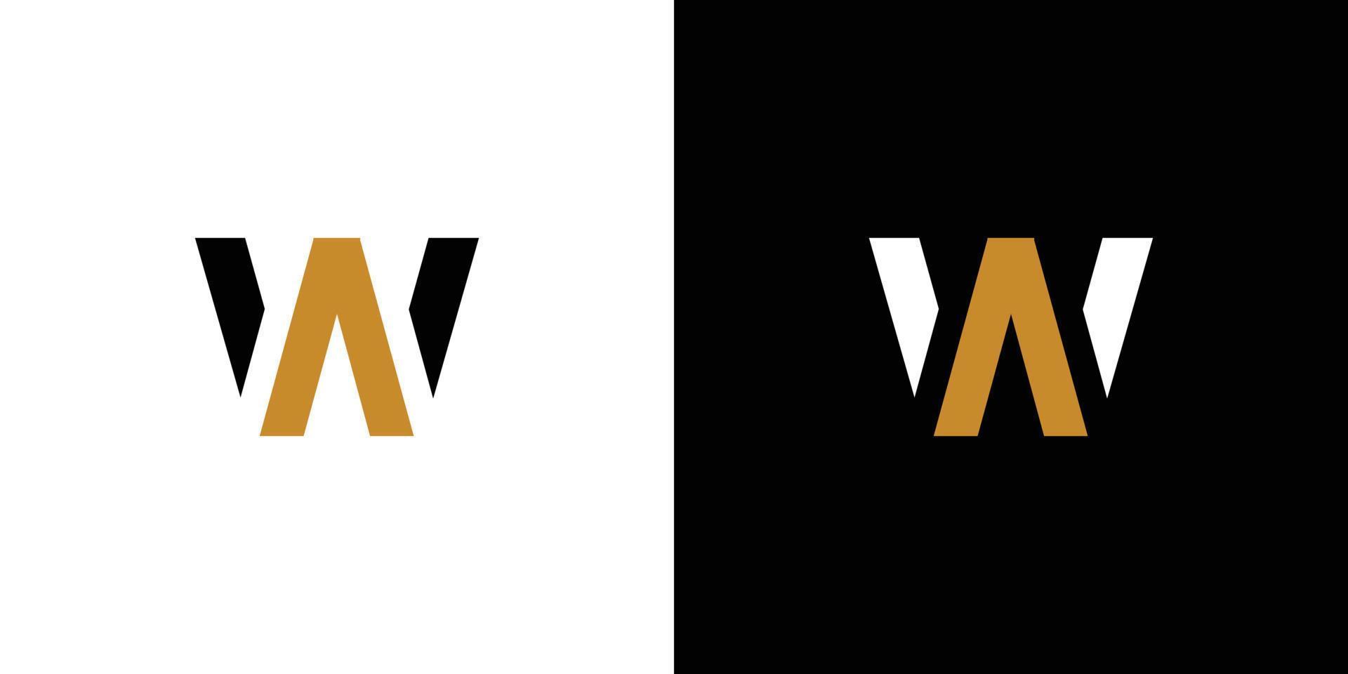 modern en uniek wa logo ontwerp vector