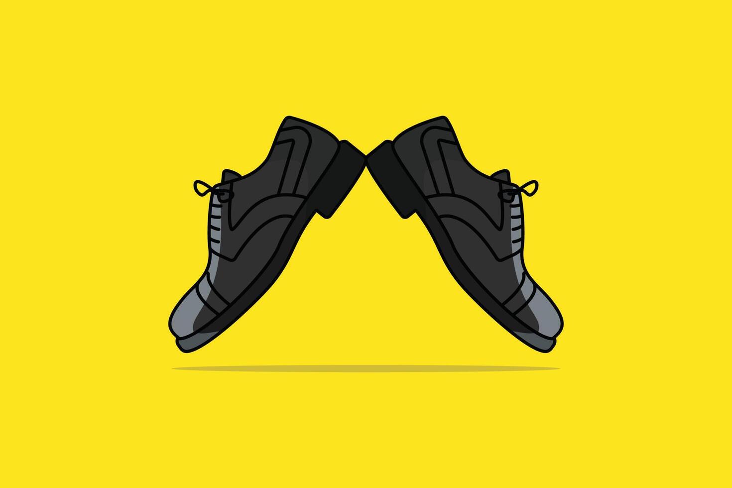 Mannen klassiek leer schoenen vector illustratie. mensen mode voorwerp icoon concept. formeel Mens schoenen. bedrijf schoenen vector. paar- man's schoenen logo ontwerp.