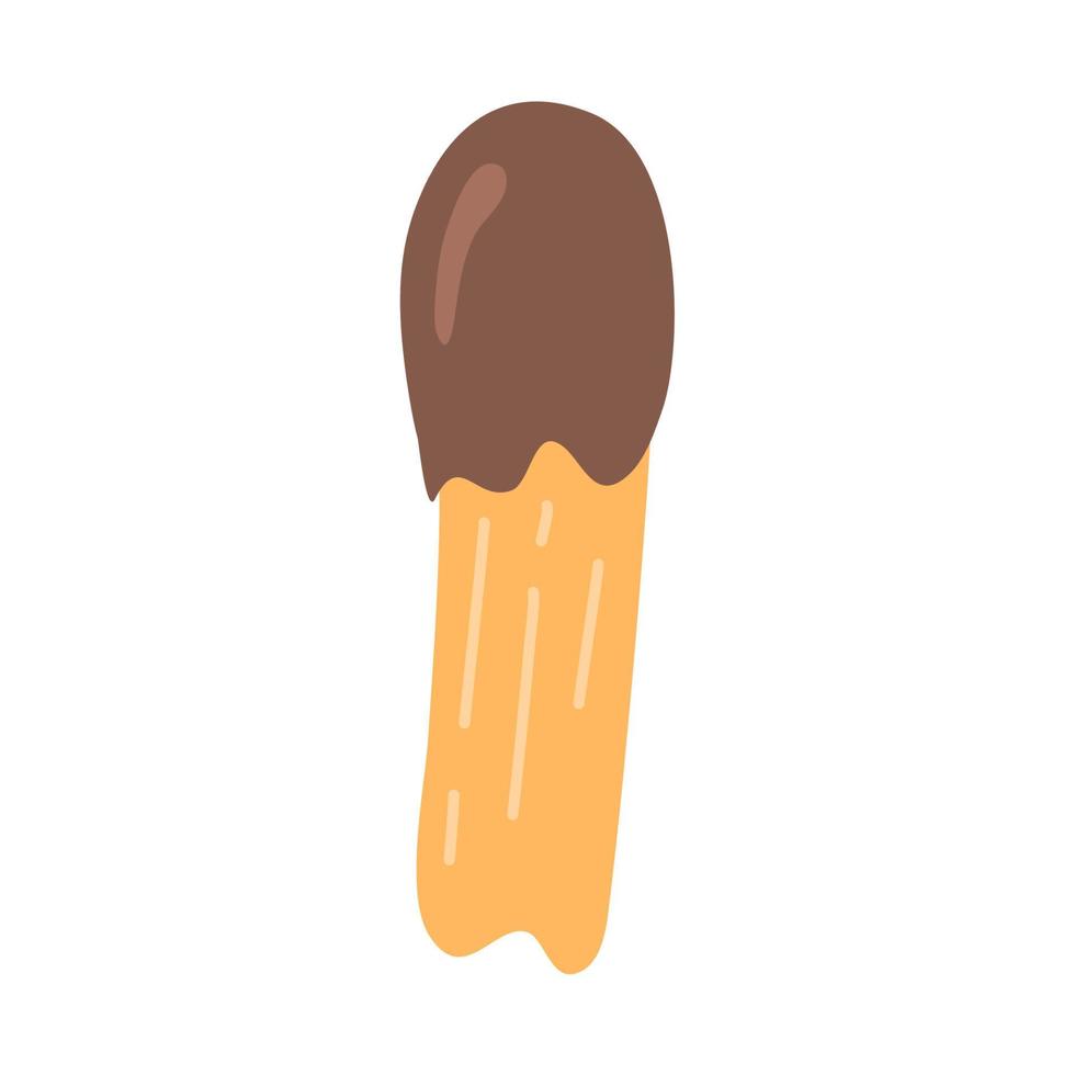 churros en chocoladesaus vector