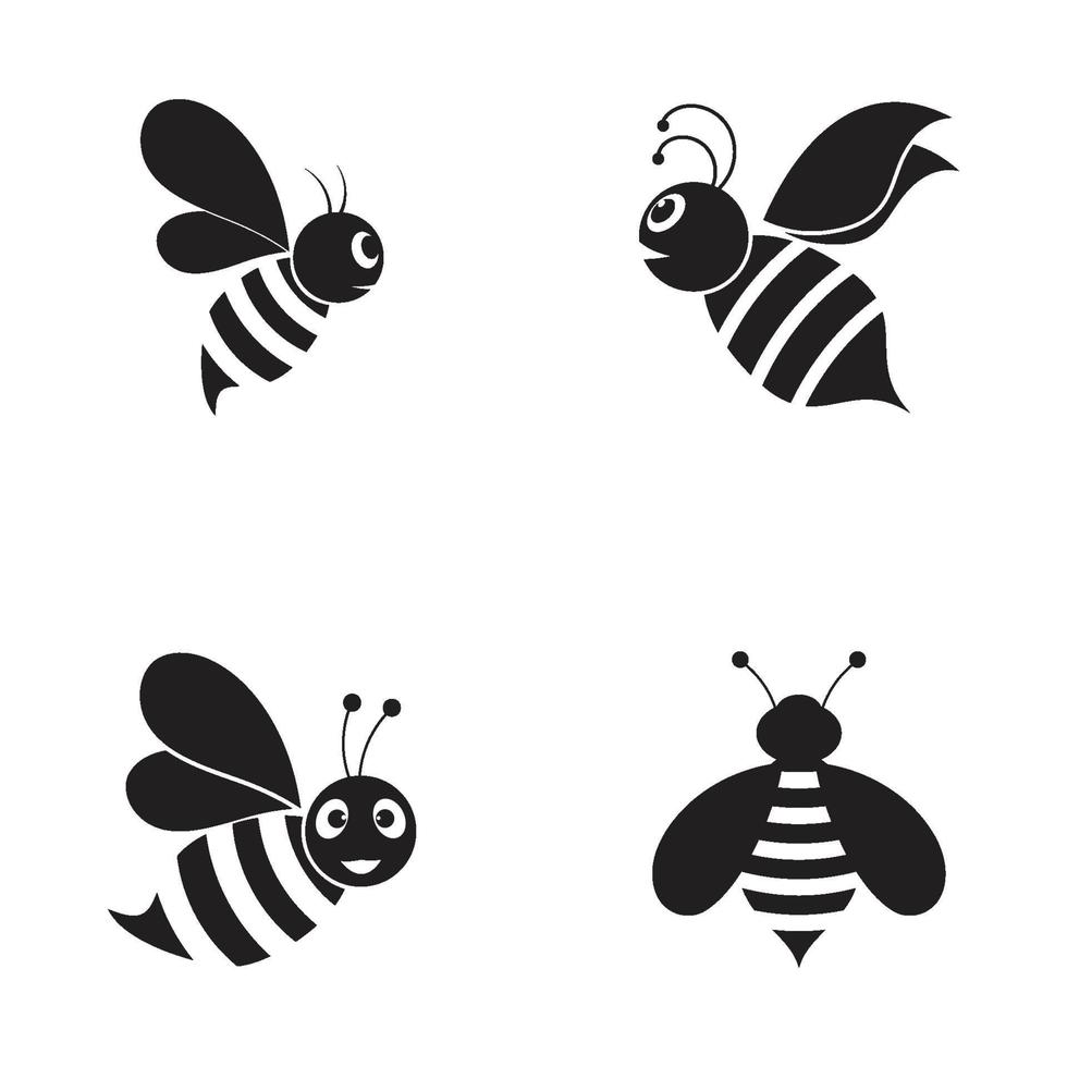 bee logo illustratie vector ontwerp