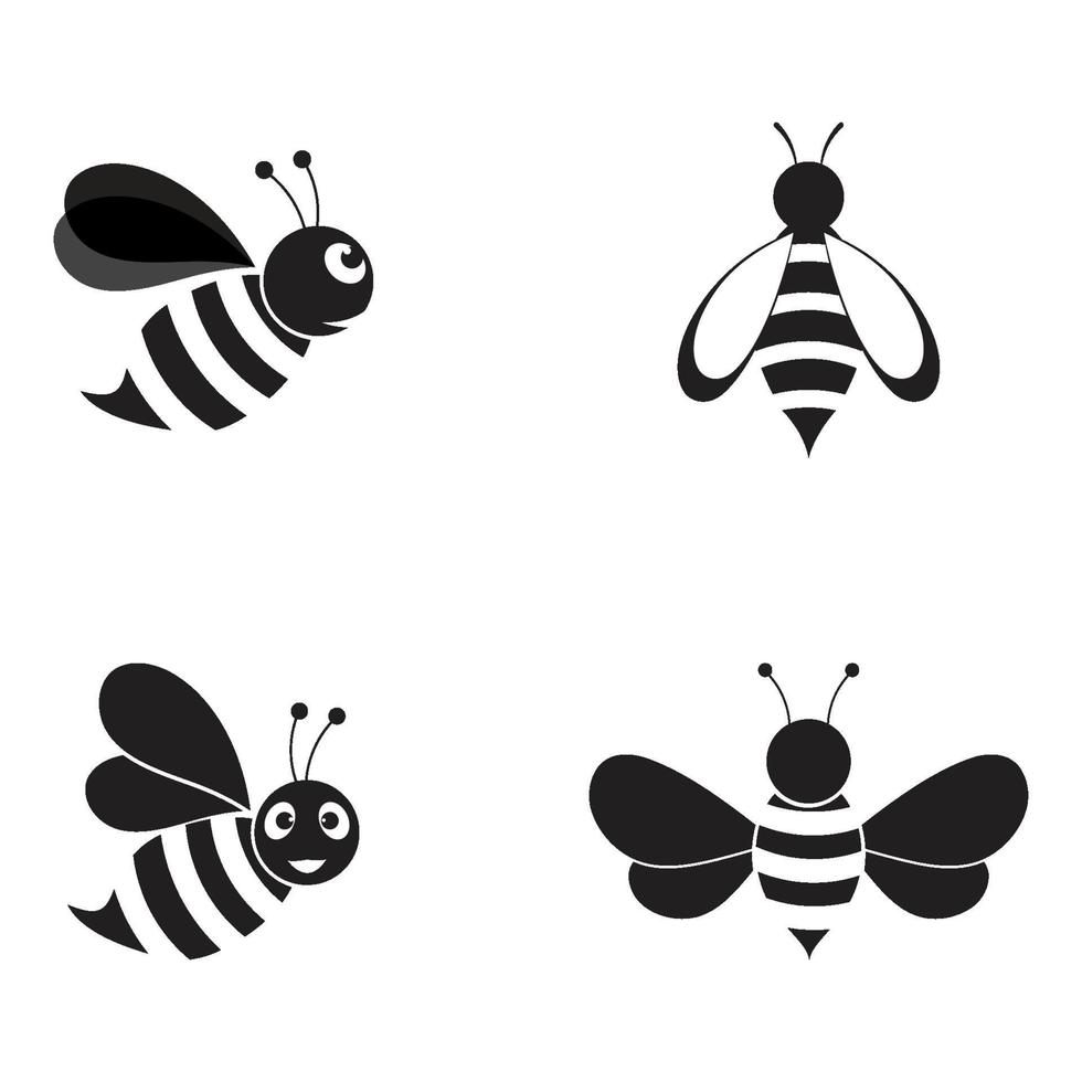 bee logo illustratie vector ontwerp