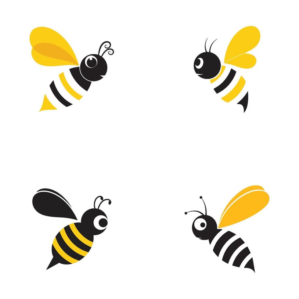 bee logo illustratie vector ontwerp