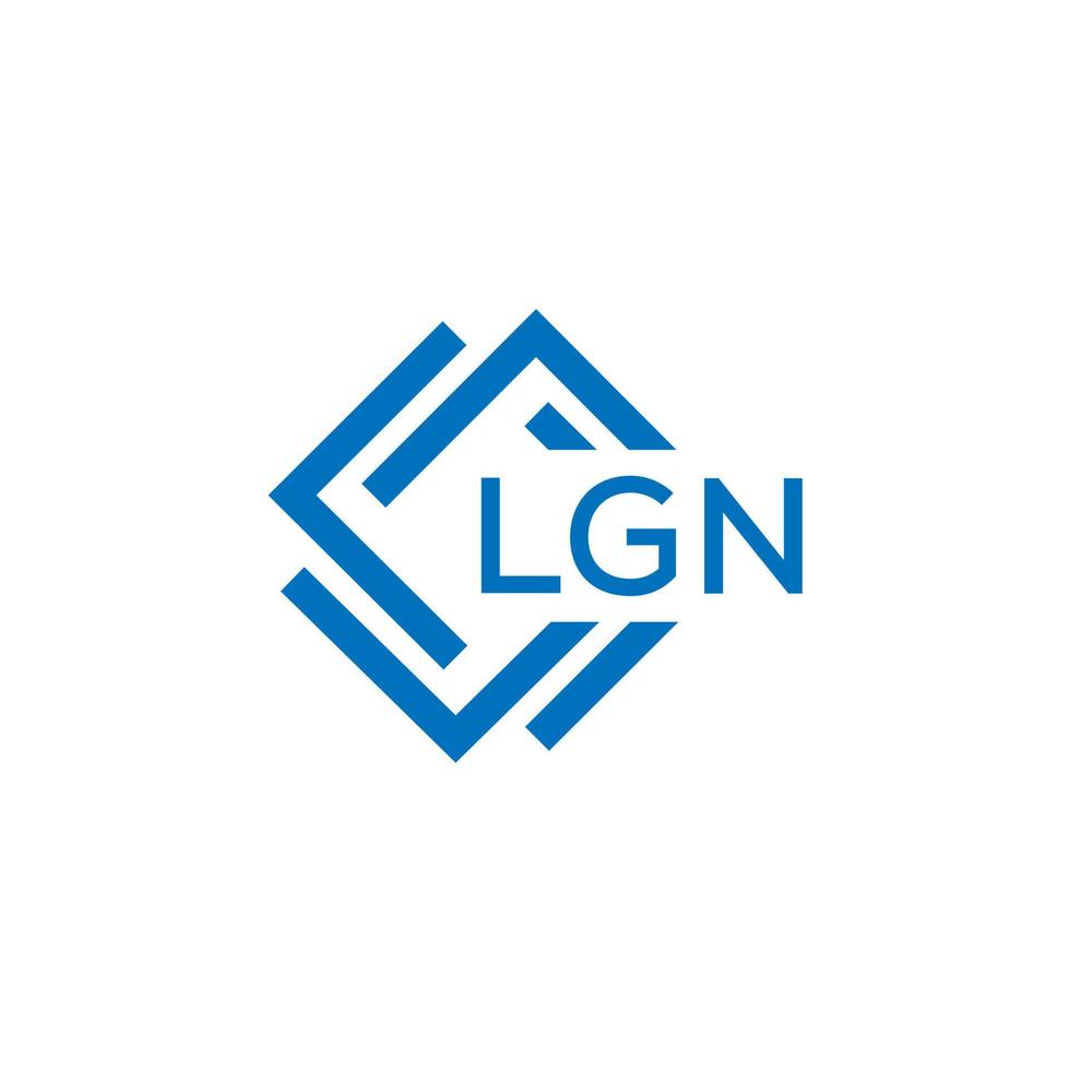 lgn brief logo ontwerp Aan wit achtergrond. lgn creatief cirkel brief logo concept. lgn brief ontwerp. vector