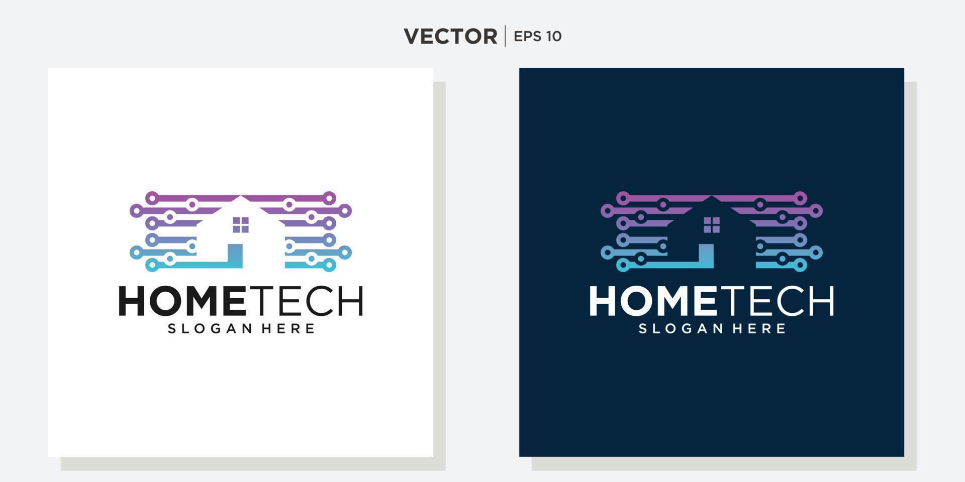 huis tech logo. de logo is gebruikt voor huis technologie, slim huis bedrijven vector