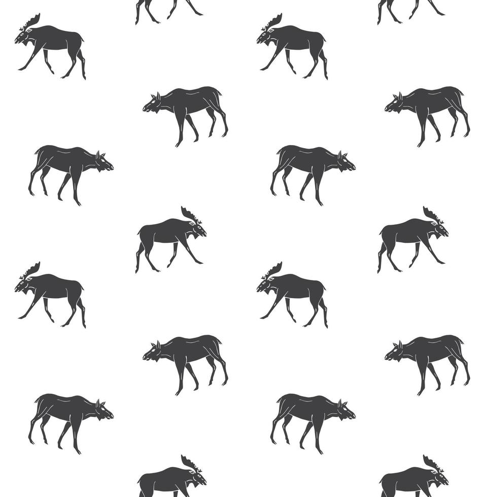 vector naadloos patroon van schetsen eland