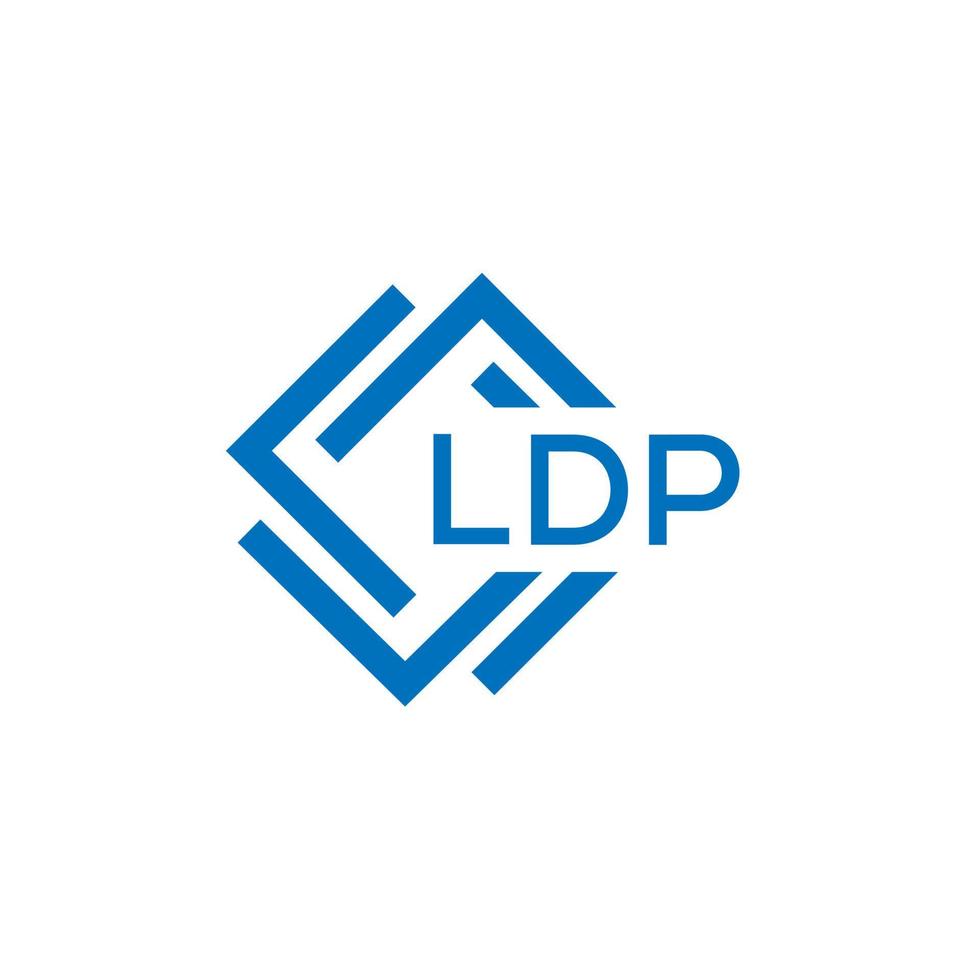 ldp brief logo ontwerp Aan wit achtergrond. ldp creatief cirkel brief logo concept. ldp brief ontwerp. vector