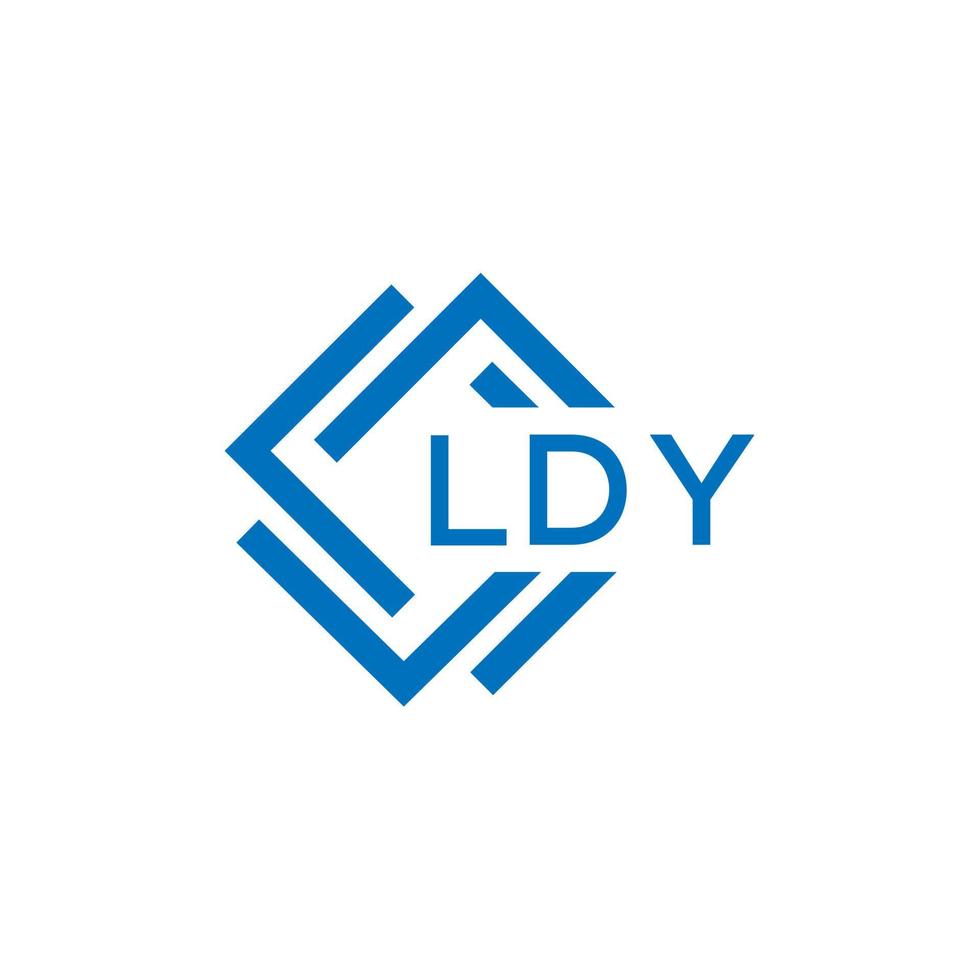 ldy brief logo ontwerp Aan wit achtergrond. ldy creatief cirkel brief logo concept. ldy brief ontwerp. vector