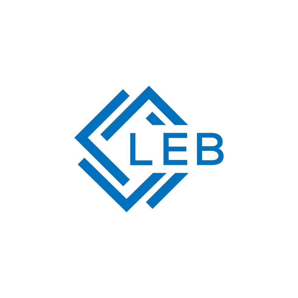 leb brief logo ontwerp Aan wit achtergrond. leb creatief cirkel brief logo concept. leb brief ontwerp. vector