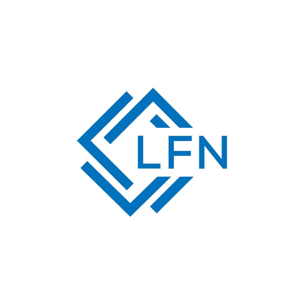 lfn brief logo ontwerp Aan wit achtergrond. lfn creatief cirkel brief logo concept. lfn brief ontwerp. vector