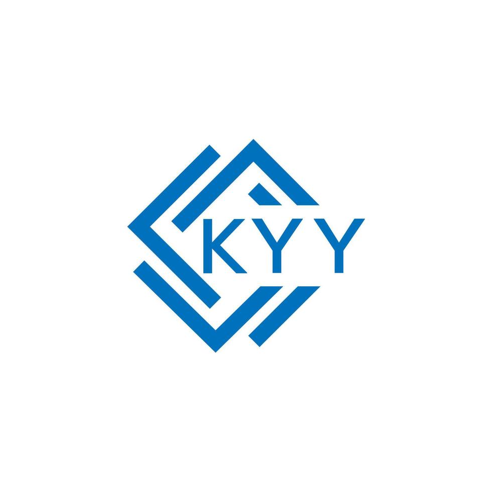 kyy creatief cirkel brief logo concept. kyy brief ontwerp.kyy brief logo ontwerp Aan wit achtergrond. kyy creatief cirkel brief logo concept. kyy brief ontwerp. vector