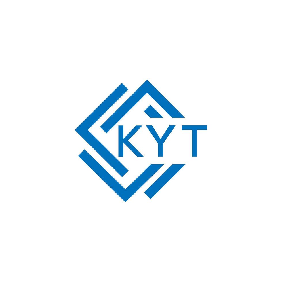 kyt brief logo ontwerp Aan wit achtergrond. kyt creatief cirkel brief logo concept. kyt brief ontwerp. vector