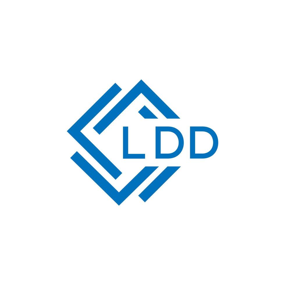 ldd brief logo ontwerp Aan wit achtergrond. ldd creatief cirkel brief logo concept. ldd brief ontwerp. vector