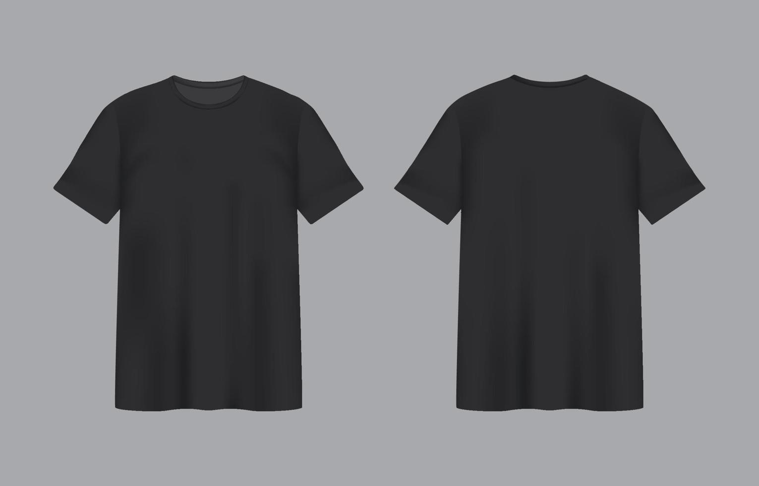 zwart 3d t-shirt sjabloon vector