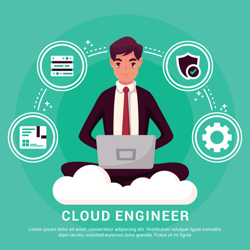 Cloud Engineers Illustratie vector