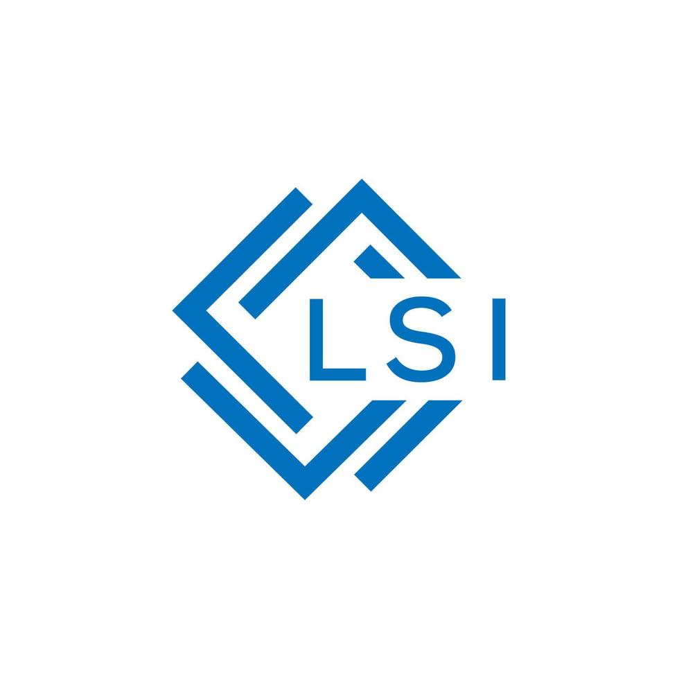 lsi brief logo ontwerp Aan wit achtergrond. lsi creatief cirkel brief logo concept. lsi brief ontwerp. vector