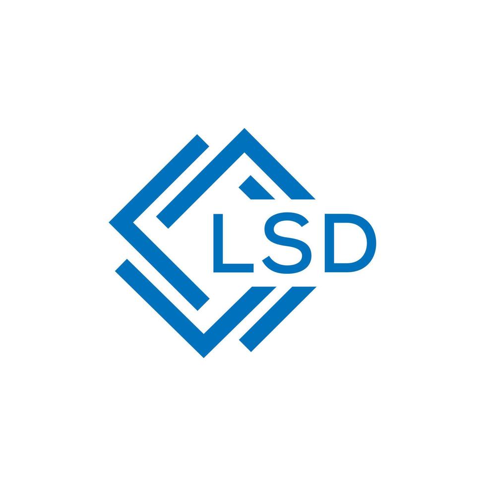 LSD creatief cirkel brief logo concept. LSD brief ontwerp.lsd brief logo ontwerp Aan wit achtergrond. LSD creatief cirkel brief logo concept. LSD brief ontwerp. vector