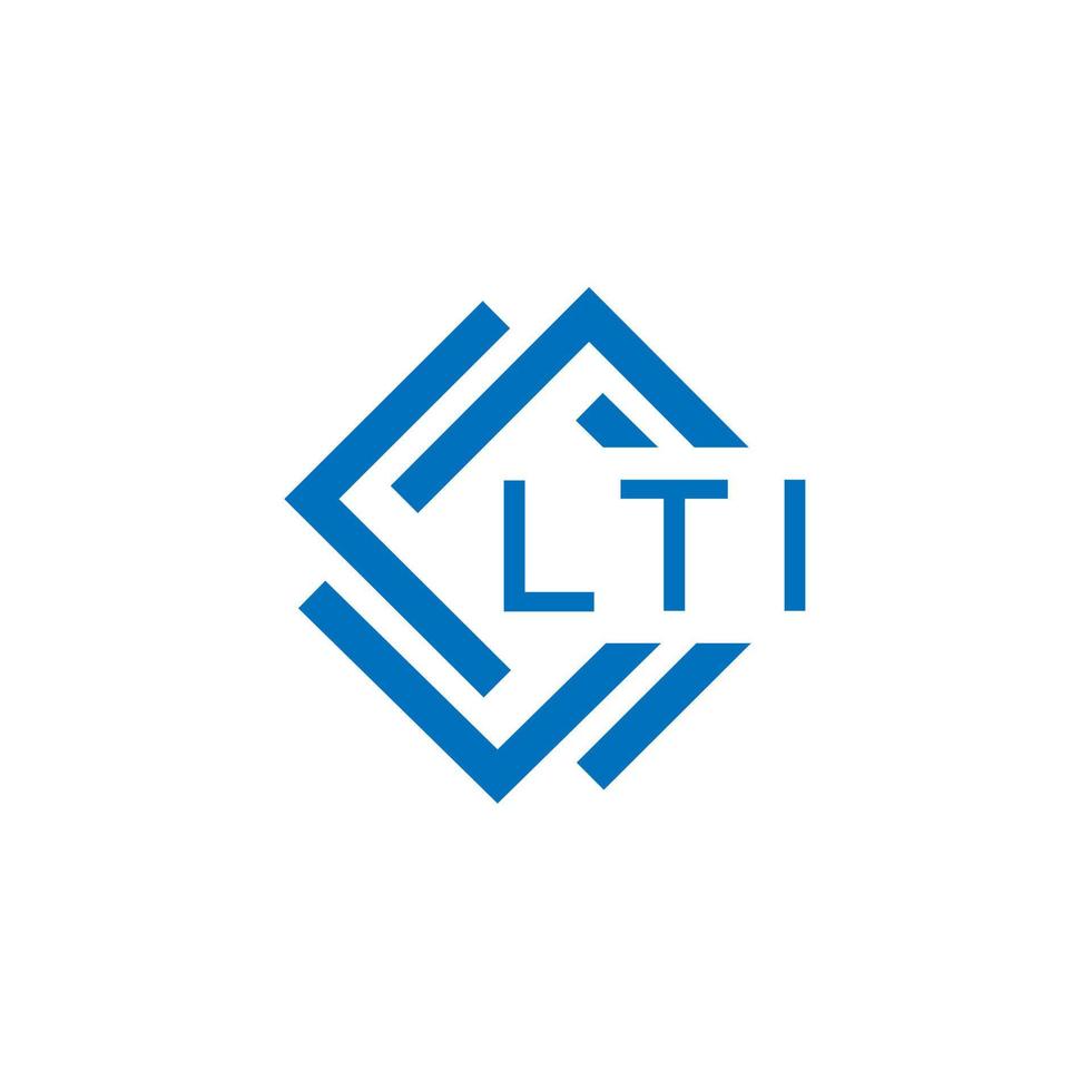 lti brief logo ontwerp Aan wit achtergrond. lti creatief cirkel brief logo concept. lti brief ontwerp. vector