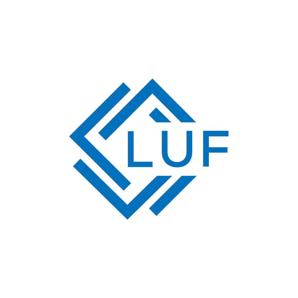 luf creatief cirkel brief logo concept. luf brief ontwerp.luf brief logo ontwerp Aan wit achtergrond. luf creatief cirkel brief logo concept. luf brief ontwerp. vector