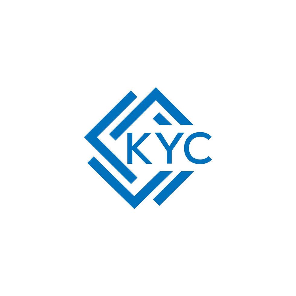 kyc brief logo ontwerp Aan wit achtergrond. kyc creatief cirkel brief logo concept. kyc brief ontwerp. vector