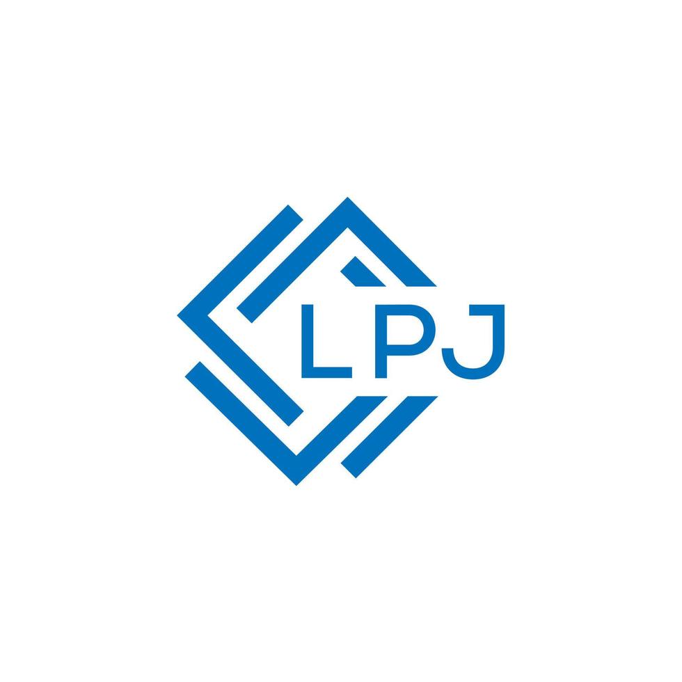 lpj brief logo ontwerp Aan wit achtergrond. lpj creatief cirkel brief logo concept. lpj brief ontwerp. vector