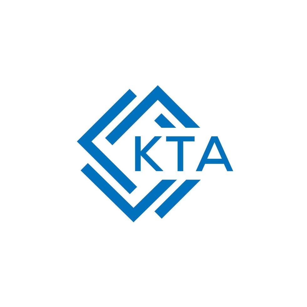 kta brief logo ontwerp Aan wit achtergrond. kta creatief cirkel brief logo concept. kta brief ontwerp. vector