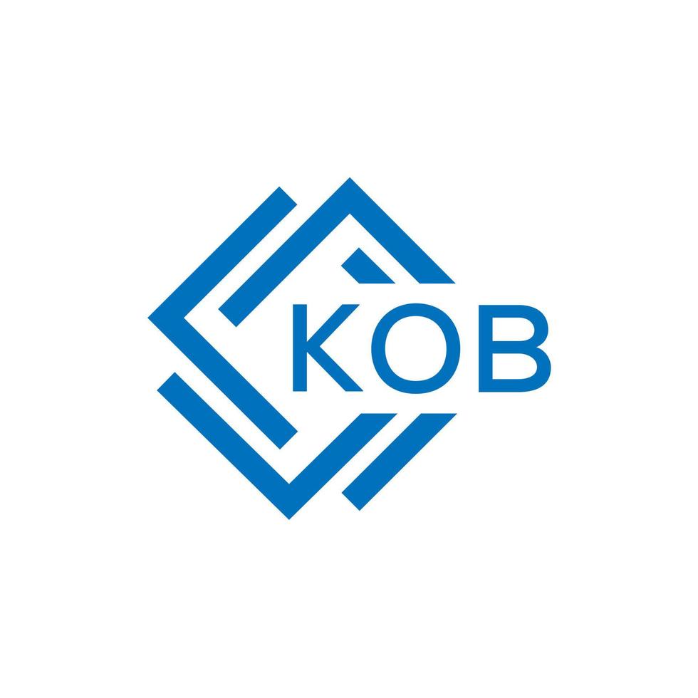 kob brief logo ontwerp Aan wit achtergrond. kob creatief cirkel brief logo concept. kob brief ontwerp. vector