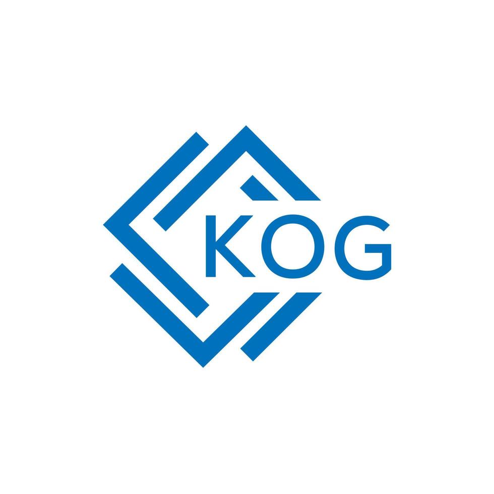 kog brief logo ontwerp Aan wit achtergrond. kog creatief cirkel brief logo concept. kog brief ontwerp. vector