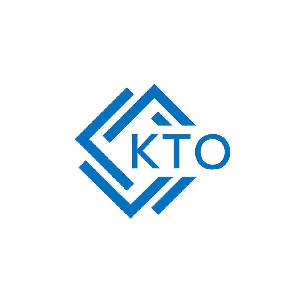 kto brief logo ontwerp Aan wit achtergrond. kto creatief cirkel brief logo concept. kto brief ontwerp. vector
