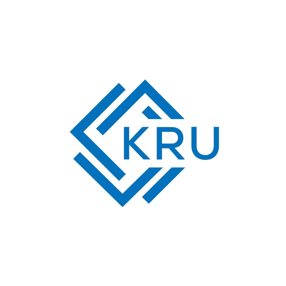 kru brief logo ontwerp Aan wit achtergrond. kru creatief cirkel brief logo concept. kru brief ontwerp. vector