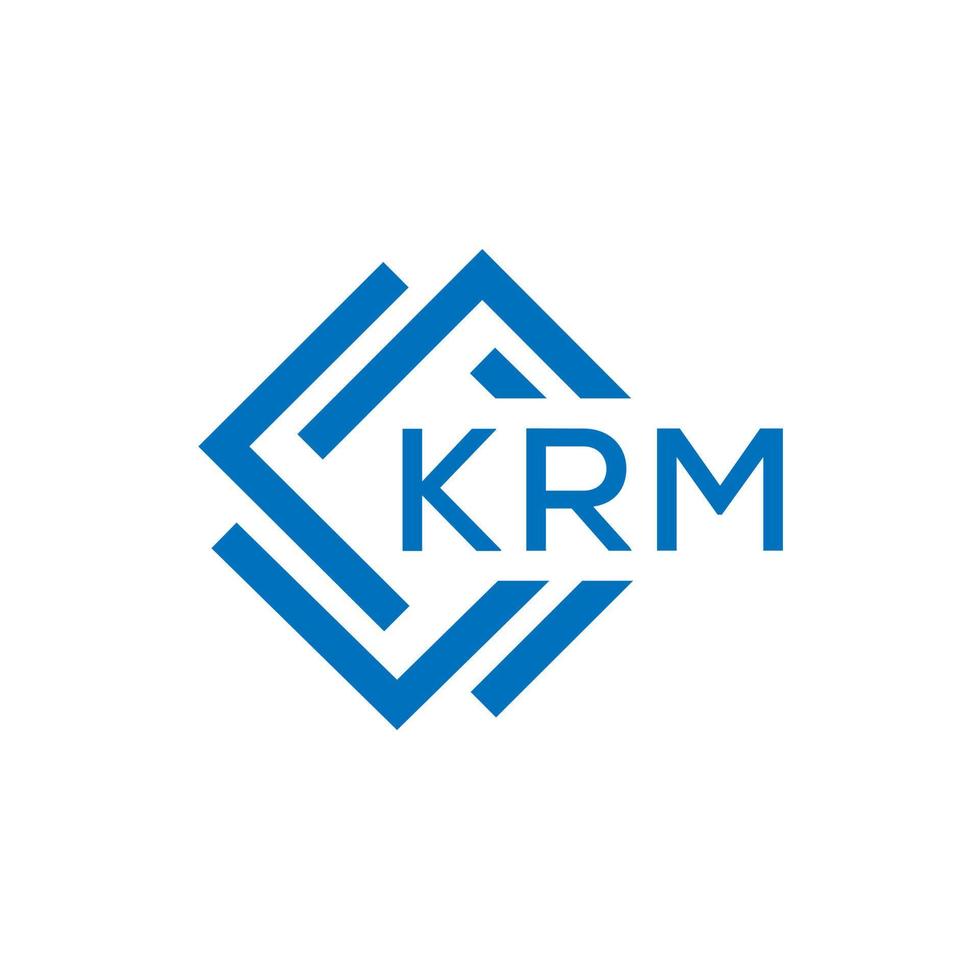 krm brief logo ontwerp Aan wit achtergrond. krm creatief cirkel brief logo concept. krm brief ontwerp. vector