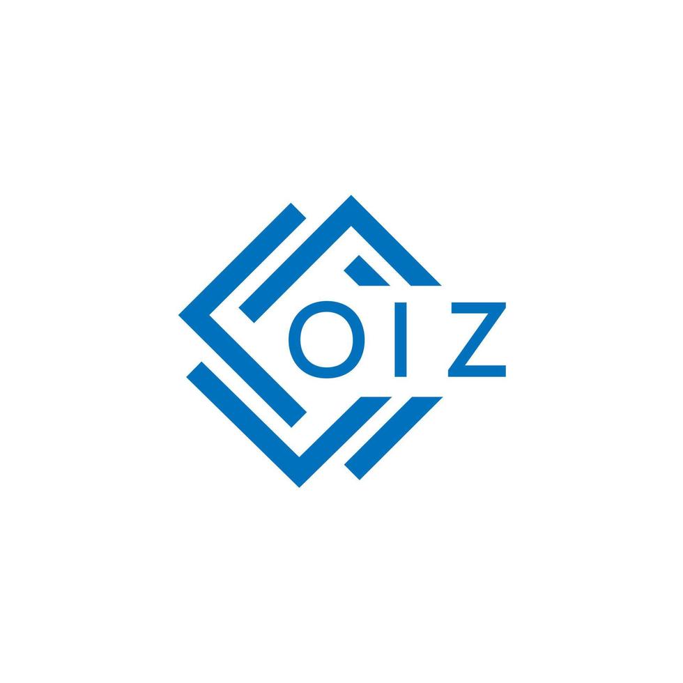 oiz brief logo ontwerp Aan wit achtergrond. oiz creatief cirkel brief logo concept. oiz brief ontwerp. vector