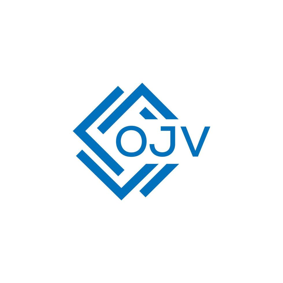 ojv brief logo ontwerp Aan wit achtergrond. ojv creatief cirkel brief logo concept. ojv brief ontwerp. vector