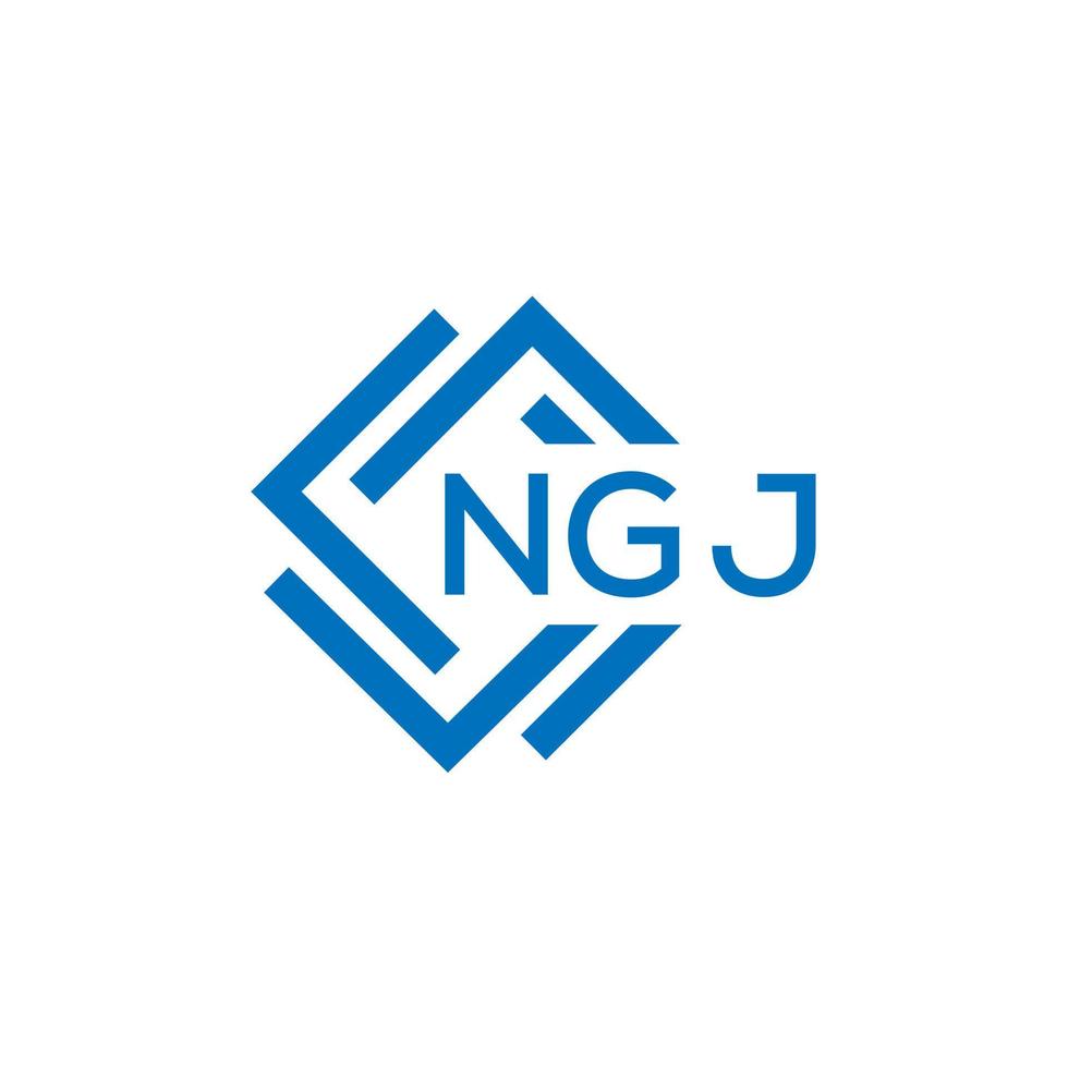 ngj brief logo ontwerp Aan wit achtergrond. ngj creatief cirkel brief logo concept. ngj brief ontwerp. vector