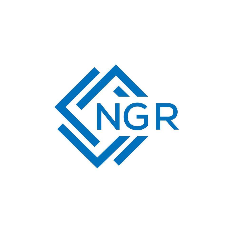 ngr creatief cirkel brief logo concept. ngr brief ontwerp. vector