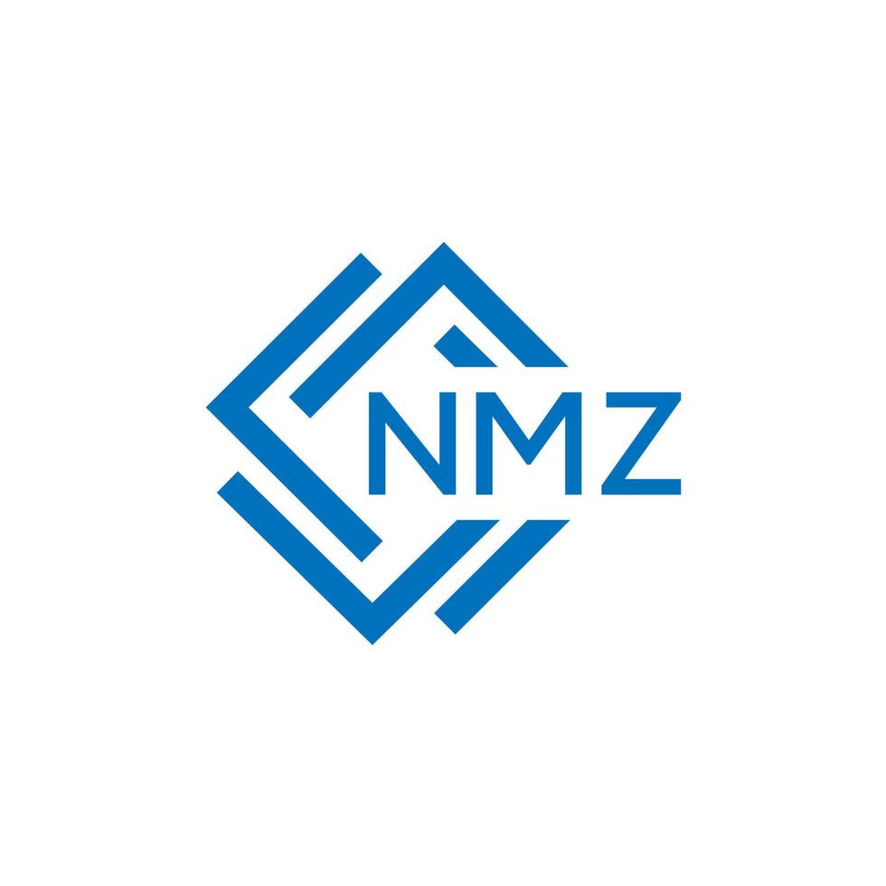 nmz brief logo ontwerp Aan wit achtergrond. nmz creatief cirkel brief logo concept. nmz brief ontwerp. vector