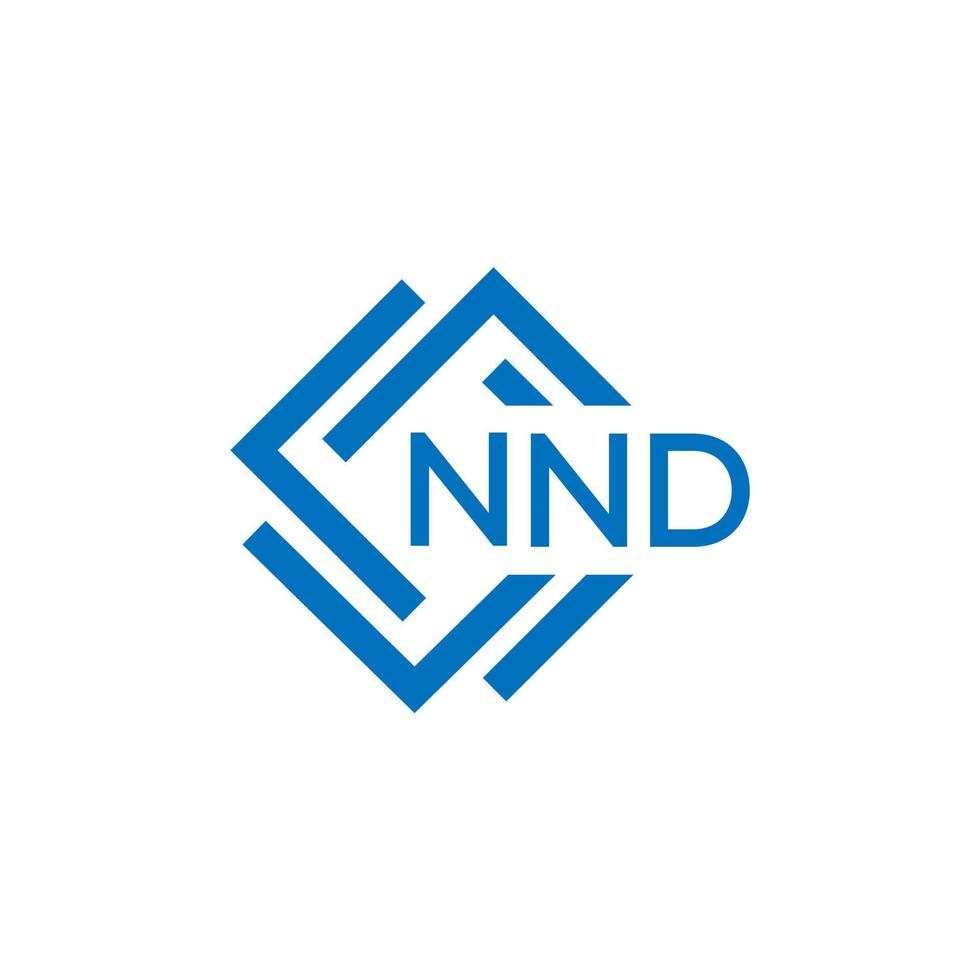 nnd brief logo ontwerp Aan wit achtergrond. nnd creatief cirkel brief logo concept. nnd brief ontwerp. vector