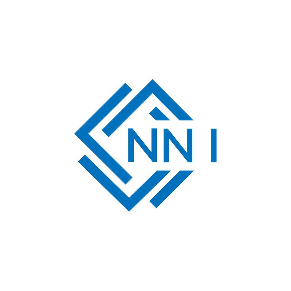 nni brief logo ontwerp Aan wit achtergrond. nni creatief cirkel brief logo concept. nni brief ontwerp. vector