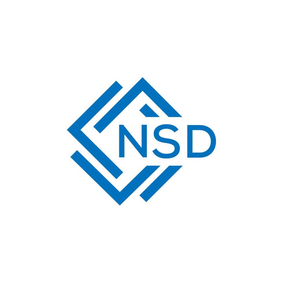 nsd brief logo ontwerp Aan wit achtergrond. nsd creatief cirkel brief logo concept. nsd brief ontwerp. vector
