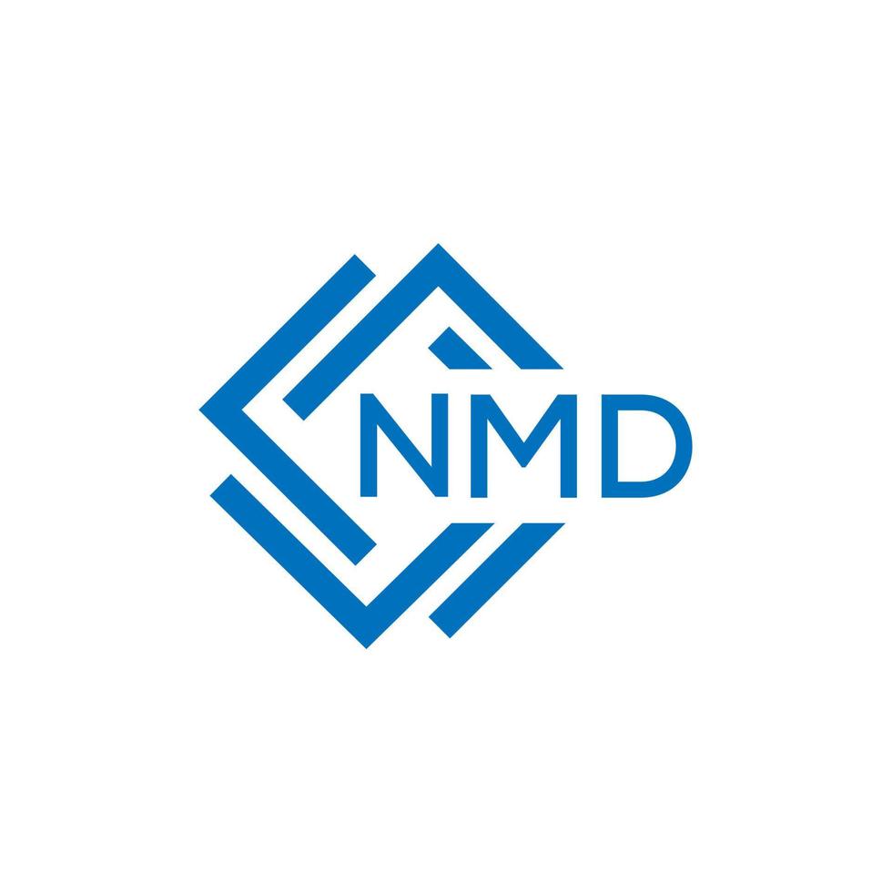 nmd brief logo ontwerp Aan wit achtergrond. nmd creatief cirkel brief logo concept. nmd brief ontwerp. vector