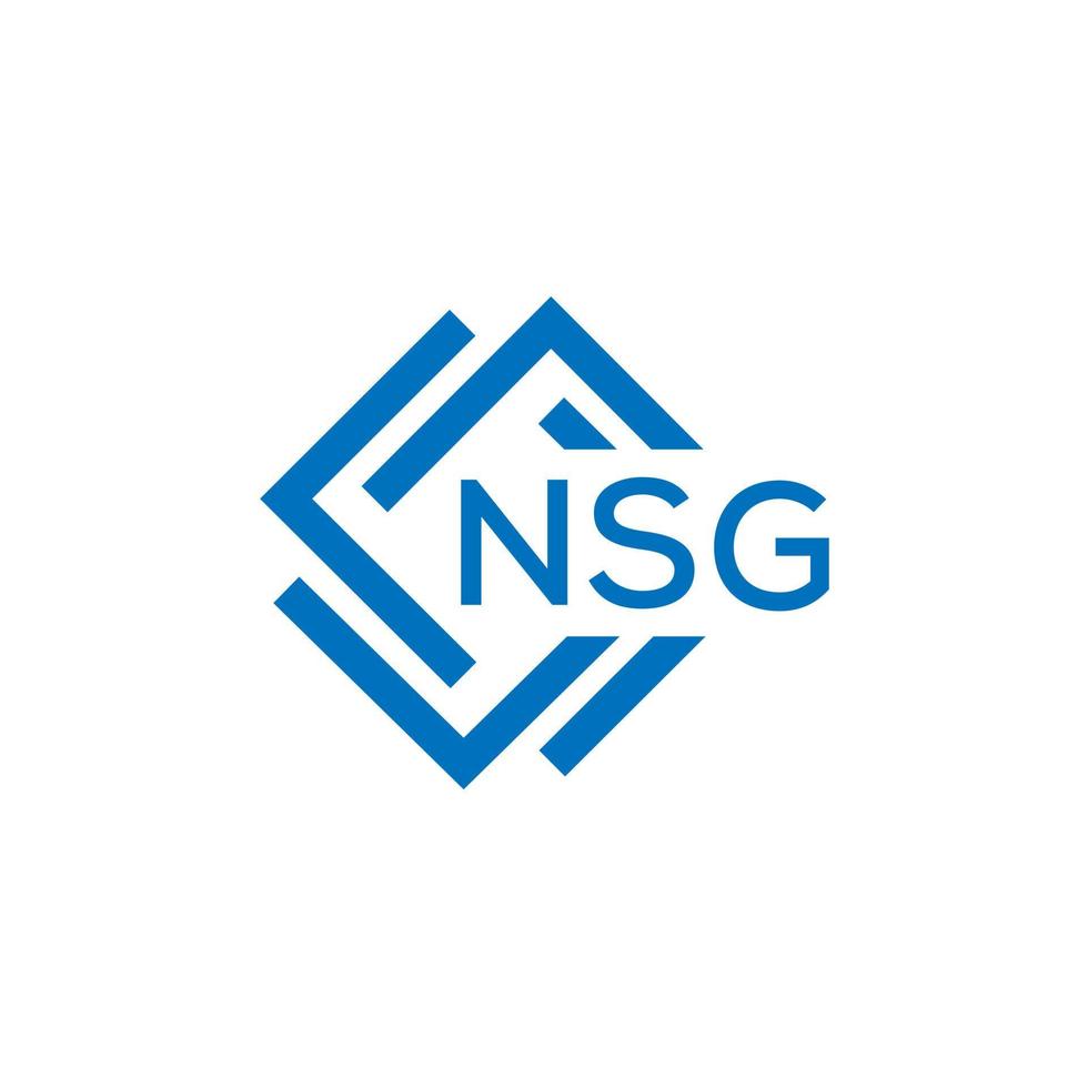 nsg brief logo ontwerp Aan wit achtergrond. nsg creatief cirkel brief logo concept. nsg brief ontwerp. vector