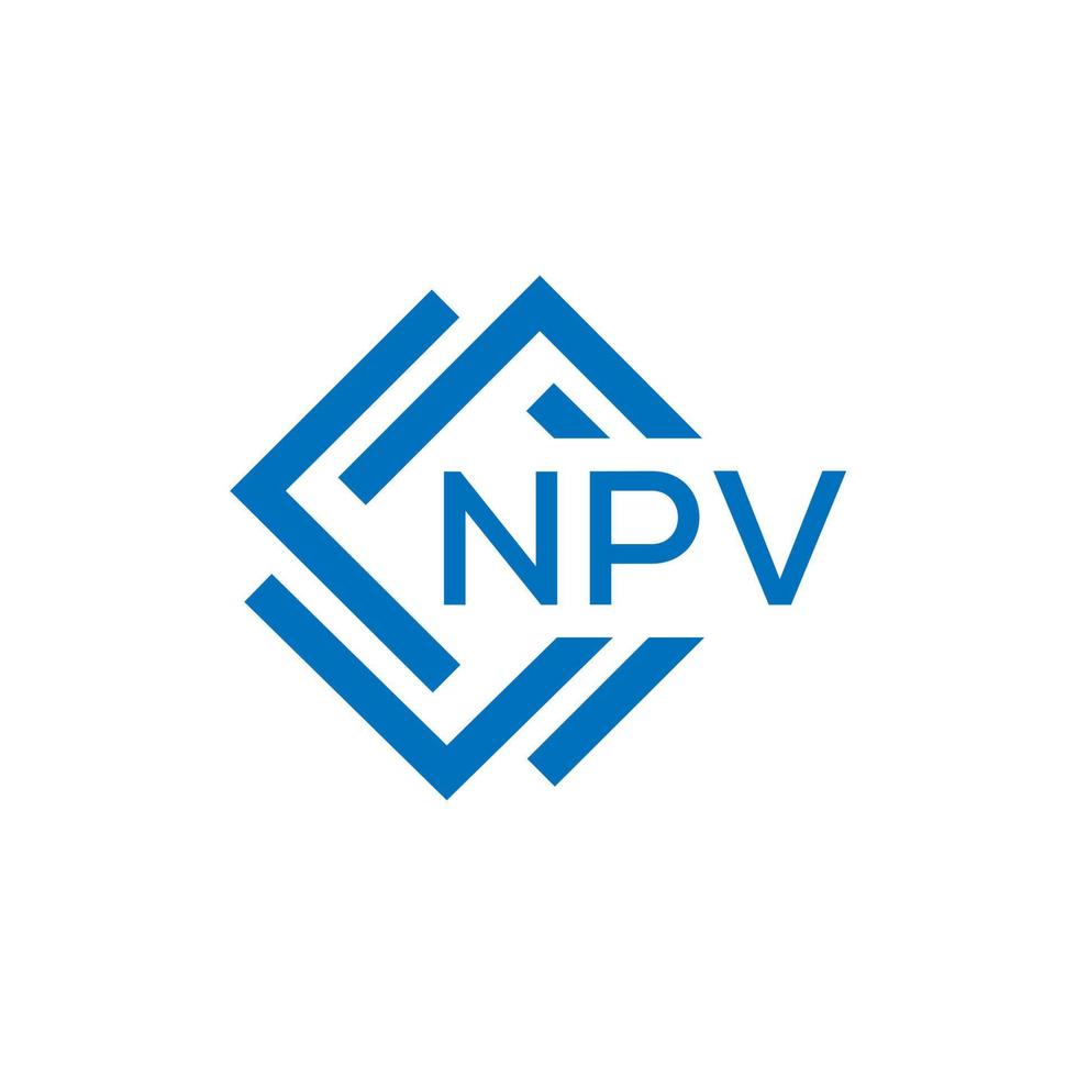 npv brief logo ontwerp Aan wit achtergrond. npv creatief cirkel brief logo concept. npv brief ontwerp. vector