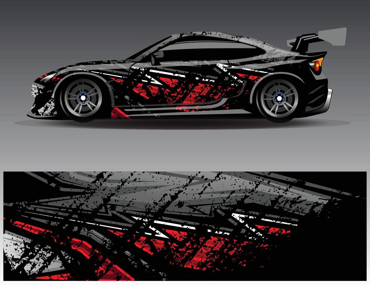 auto wrap ontwerp vector. grafische abstracte streep racen achtergrond kit ontwerpen voor wrap voertuig race auto rally avontuur en livery vector