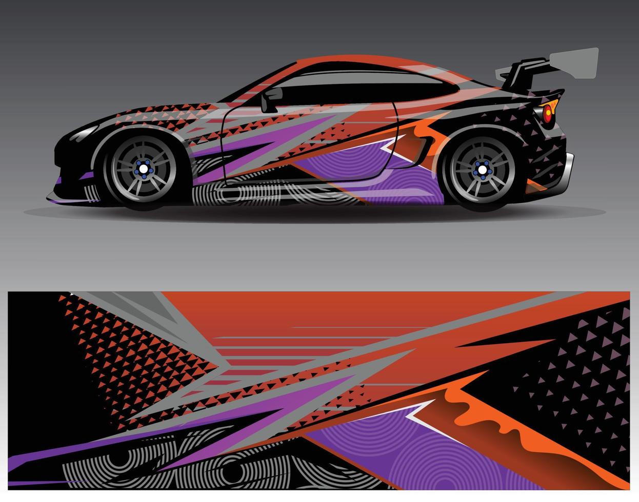 auto wrap ontwerp vector. grafische abstracte streep racen achtergrond kit ontwerpen voor wrap voertuig race auto rally avontuur en livery vector