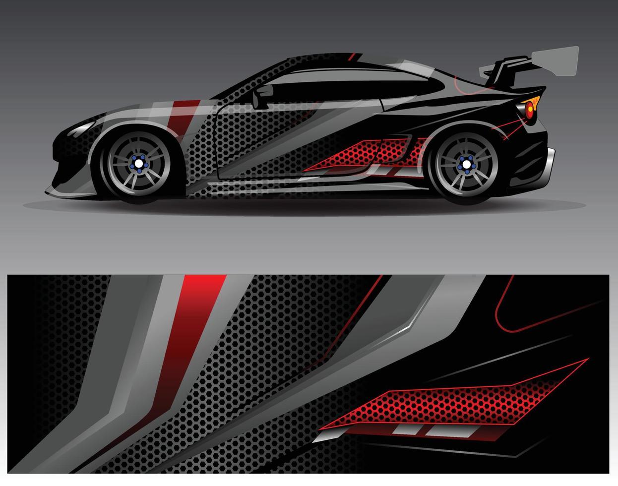 auto wrap ontwerp vector. grafische abstracte streep racen achtergrond kit ontwerpen voor wrap voertuig race auto rally avontuur en livery vector