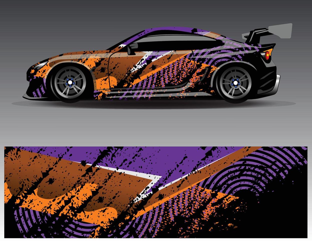 auto wrap ontwerp vector. grafische abstracte streep racen achtergrond kit ontwerpen voor wrap voertuig race auto rally avontuur en livery vector