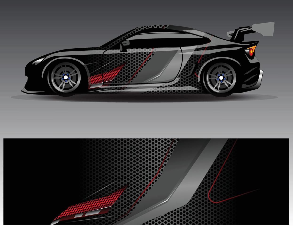 auto wrap ontwerp vector. grafische abstracte streep racen achtergrond kit ontwerpen voor wrap voertuig race auto rally avontuur en livery vector